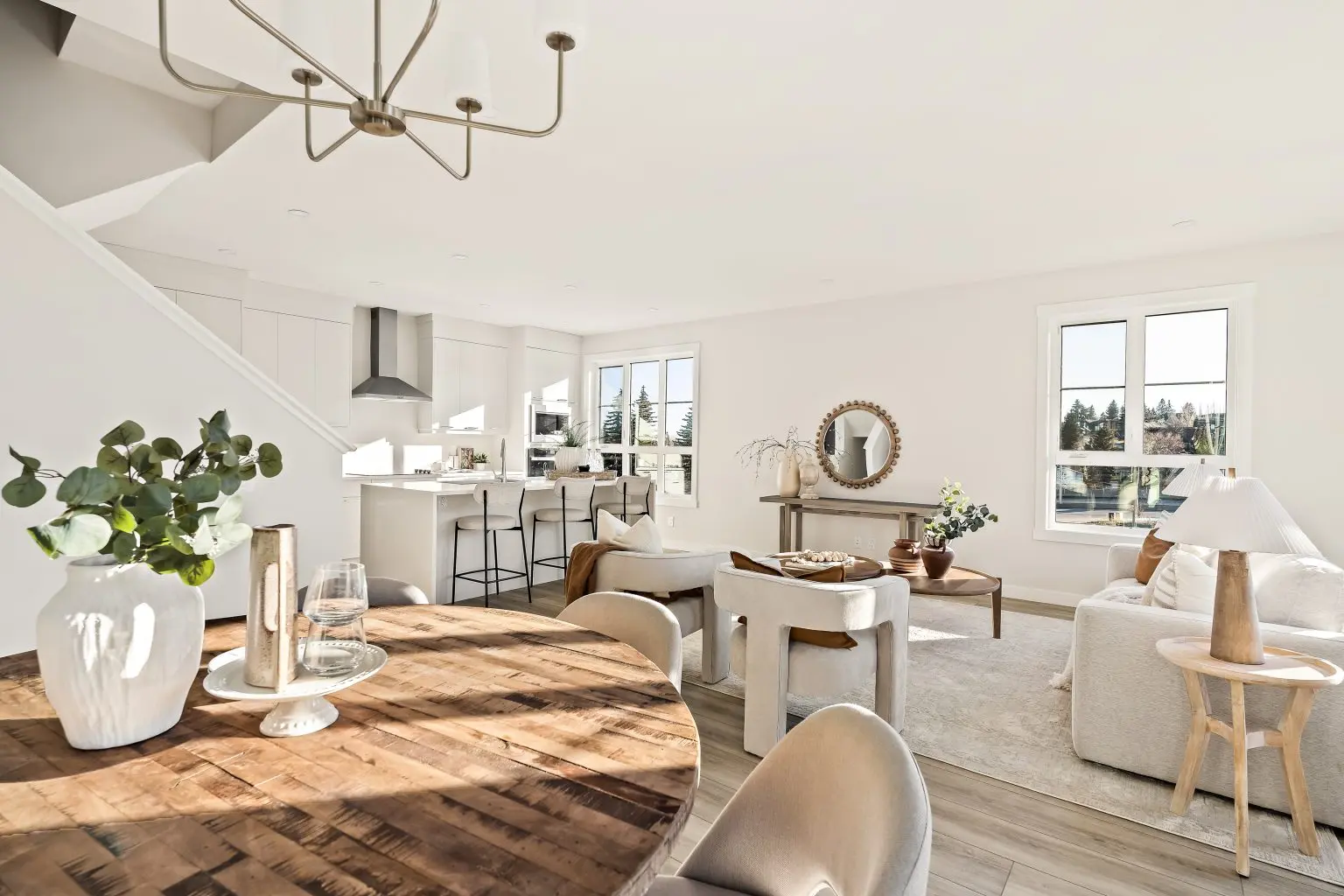 Expertly staged open-concept home layout by Restage, a trusted Calgary home staging company.