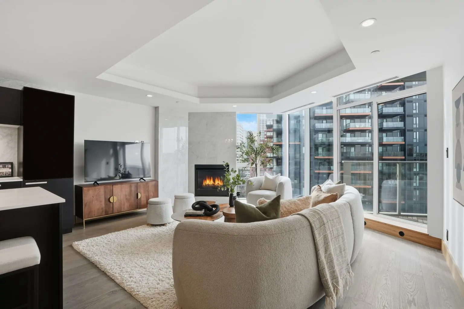Luxury home staging Calgary with professionally styled interior and furnishings