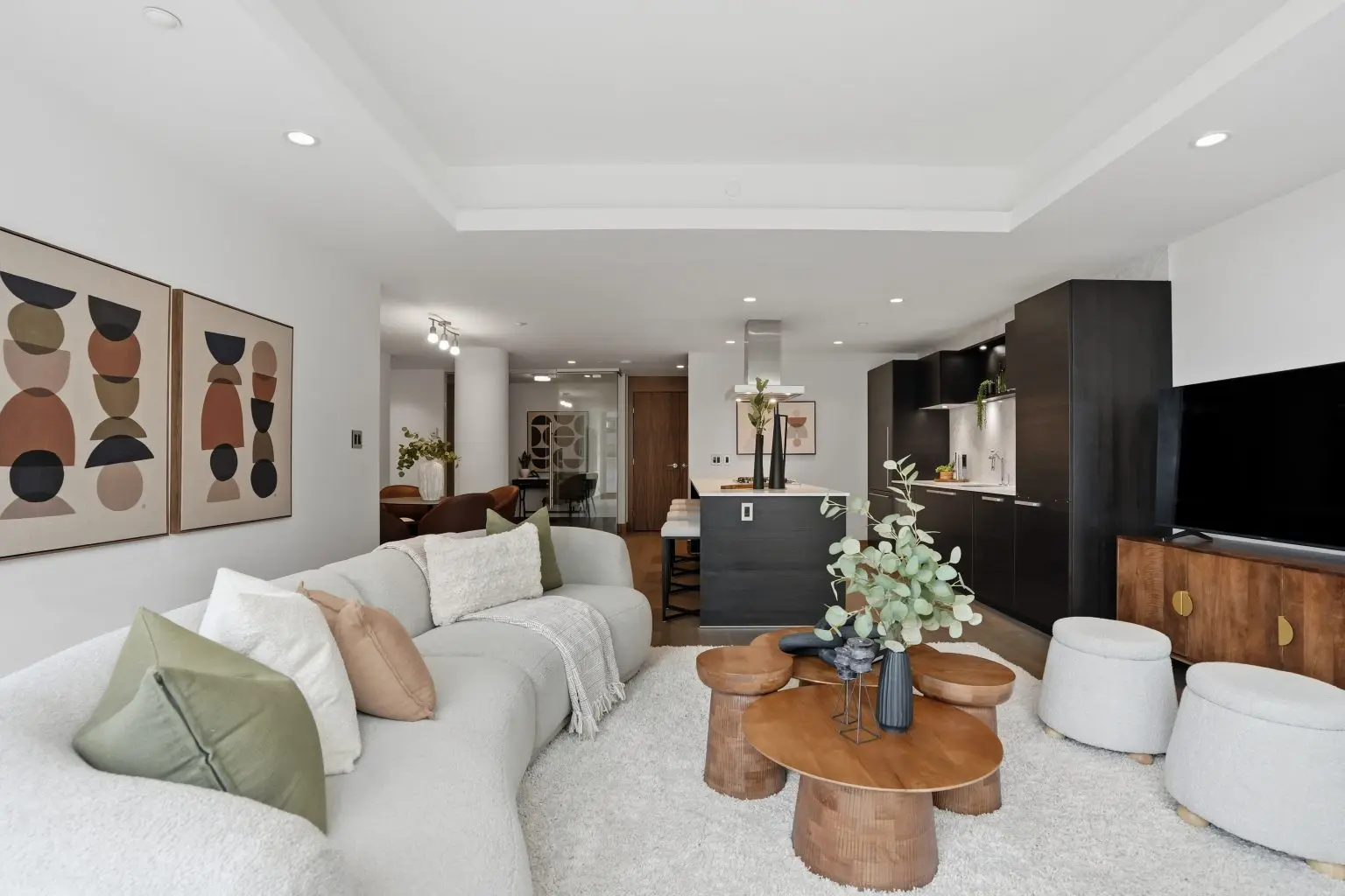 Calgary home staging furniture package with coordinated furniture and décor