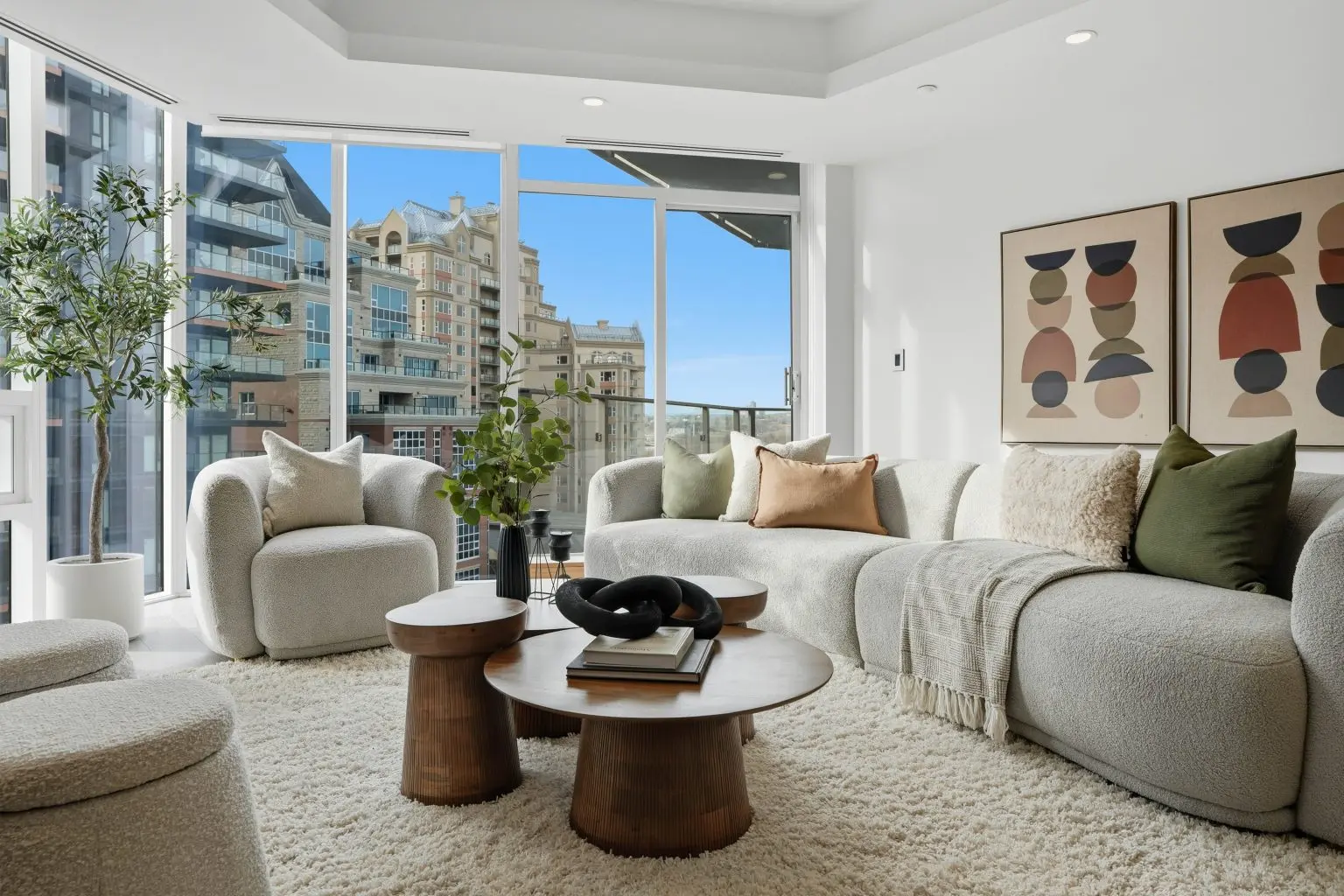 Calgary luxury home staging modern interior with refined furniture and décor